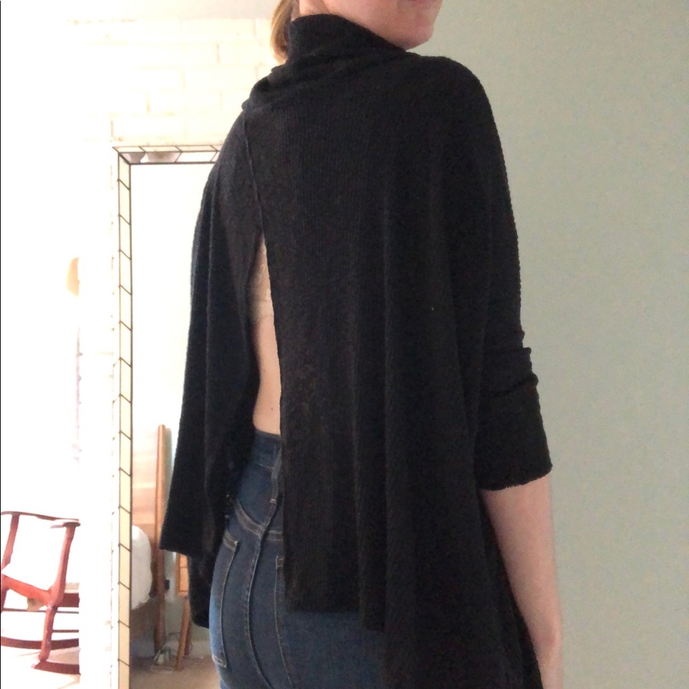 Free People Flyaway Back Turtleneck Sweater